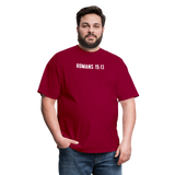 Romans 15:13 Unisex Classic T-Shirt - dark red