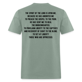 Luke 4:18 Unisex Classic T-Shirt - sage