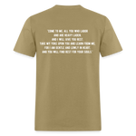 Matthew 11:28-29 Unisex Classic T-Shirt - khaki