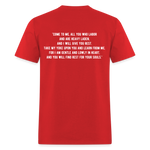 Matthew 11:28-29 Unisex Classic T-Shirt - red