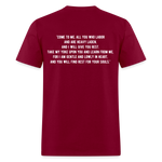 Matthew 11:28-29 Unisex Classic T-Shirt - burgundy
