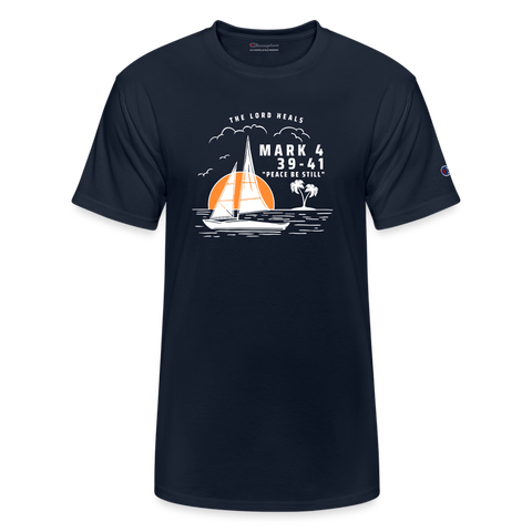 Peace Be Still Champion Unisex T-Shirt - navy