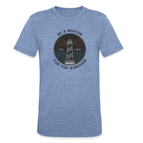 Be A Beacon Unisex Tri-Blend T-Shirt - heather blue